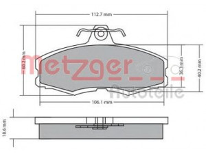 METZGER 1170598 stabdžių trinkelių rinkinys, diskinis stabdys 
 Techninės priežiūros dalys -> Papildomas remontas
5018981, 115 430 284, 6U0 698 151