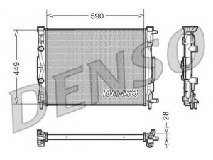 DENSO DRM23056 radiatorius, variklio aušinimas 
 Aušinimo sistema -> Radiatorius/alyvos aušintuvas -> Radiatorius/dalys
8200115542, 8200117609, 8200357536