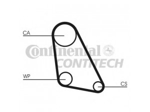 CONTITECH CT534 paskirstymo diržas 
 Techninės priežiūros dalys -> Papildomas remontas
031109119C, 031109119D