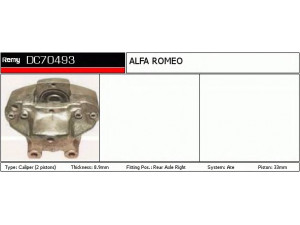 DELCO REMY DC70493 stabdžių apkaba 
 Dviratė transporto priemonės -> Stabdžių sistema -> Stabdžių apkaba / priedai