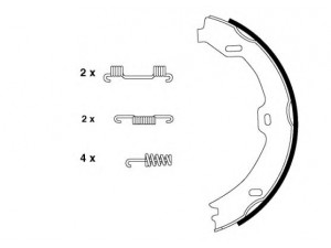 PAGID H9510 stabdžių trinkelių komplektas, stovėjimo stabdis 
 Stabdžių sistema -> Rankinis stabdys
2404200020, 2404200120, 2304200320