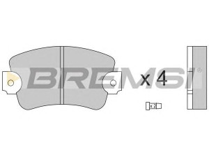 BREMSI BP2132 stabdžių trinkelių rinkinys, diskinis stabdys 
 Techninės priežiūros dalys -> Papildomas remontas
7701022077, 7701200980, 7701201113