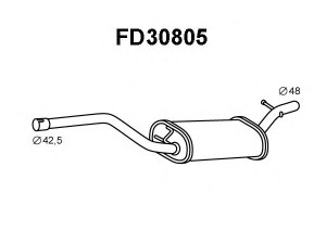 VENEPORTE FD30805 vidurinis duslintuvas 
 Išmetimo sistema -> Duslintuvas
1306076, 1307934, 1333988, 1339625