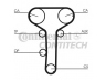 CONTITECH CT815 paskirstymo diržas 
 Techninės priežiūros dalys -> Papildomas remontas
13568-87707-000, 13568-87783-000
