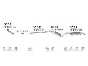POLMO POLMO10535 išmetimo sistema 
 Išmetimo sistema -> Išmetimo sistema, visa
