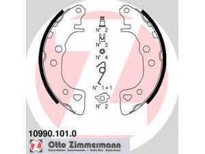 ZIMMERMANN 10990.101.0 stabdžių trinkelių komplektas 
 Techninės priežiūros dalys -> Papildomas remontas
42410000000, 4241E7, 95619515, 95655344