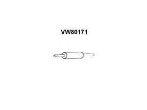 VENEPORTE VW80171 priekinis duslintuvas 
 Išmetimo sistema -> Duslintuvas
357253209B, 357253209C