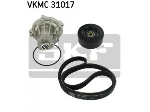 SKF VKMC 31017 vandens siurblys + V formos rumbuotas diržas, komplektas 
 Diržinė pavara -> Dirželio skriemulys
028 121 004, 028 145 278 M, 028 903 137 AP