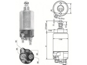 MAGNETI MARELLI 940113050091 solenoidinis jungiklis, starteris