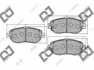 DJ PARTS BP1071 stabdžių trinkelių rinkinys, diskinis stabdys 
 Techninės priežiūros dalys -> Papildomas remontas
04465-22311, 04465-22312, 04465-30271