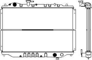 SAKURA  Automotive 1161-0208 radiatorius, variklio aušinimas