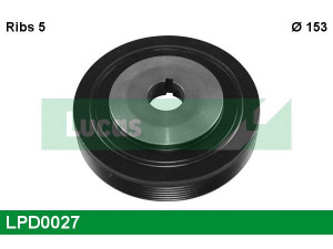 LUCAS ENGINE DRIVE LPD0027 skriemulys, alkūninis velenas 
 Diržinė pavara -> Dirželio skriemulys
0515J9, 9617894180, 0515J9, 80000385