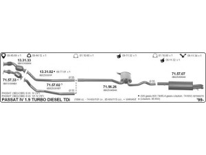 IMASAF 587000270 išmetimo sistema 
 Išmetimo sistema -> Išmetimo sistema, visa