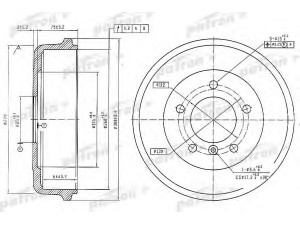 PATRON PDR1096 stabdžių būgnas 
 Stabdžių sistema -> Būgninis stabdys -> Stabdžių būgnas
6014235001