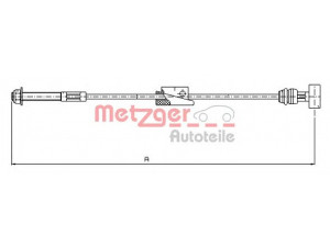 METZGER 11.5452 trosas, stovėjimo stabdys 
 Stabdžių sistema -> Valdymo svirtys/trosai
1004542, 1079068, 1131657, 1151332