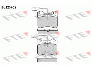 FTE BL1257C2 stabdžių trinkelių rinkinys, diskinis stabdys 
 Techninės priežiūros dalys -> Papildomas remontas
95619549
