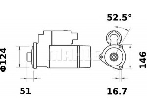MAHLE ORIGINAL MS 144 starteris
1201866, 451869