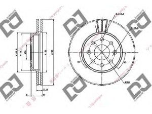 DJ PARTS BD1651 stabdžių diskas 
 Stabdžių sistema -> Diskinis stabdys -> Stabdžių diskas
96286933