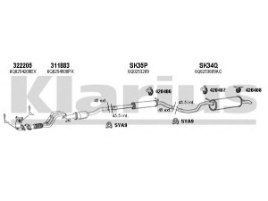 KLARIUS 931293U išmetimo sistema 
 Išmetimo sistema -> Išmetimo sistema, visa