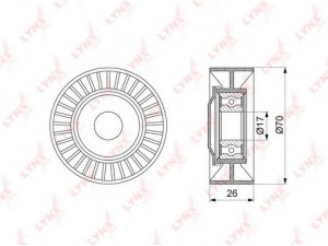LYNXauto PB-5375 įtempiklio skriemulys, V formos rumbuotas diržas 
 Diržinė pavara -> V formos rumbuotas diržas/komplektas -> Įtempiklio skriemulys
16620-0D020, 16620-0D021, 16620-0W090