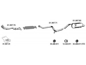 EBERSPÄCHER 012014 išmetimo sistema 
 Išmetimo sistema -> Išmetimo sistema, visa