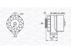 MAGNETI MARELLI 063534881590 kintamosios srovės generatorius 
 Elektros įranga -> Kint. sr. generatorius/dalys -> Kintamosios srovės generatorius
1204069, 1204336, 90337043, 90348697