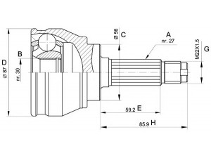 OPEN PARTS CVJ5083.10 jungčių komplektas, kardaninis velenas 
 Ratų pavara -> Sujungimai/komplektas
28021AA021, 28021AA022, 28021AA031