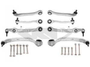 SPIDAN 40004 pakabos komplektas 
 Ašies montavimas/vairavimo mechanizmas/ratai -> Valdymo svirtis/pasukamosios svirties sujungimas -> Vairo trauklės (valdymo svirtis, išilginis balansyras, diago
4E0 407 505 B S1, 4E0 407 505 E S1