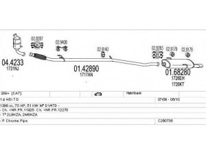 MTS C260736014903 išmetimo sistema 
 Išmetimo sistema -> Išmetimo sistema, visa