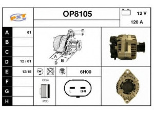 SNRA OP8105 kintamosios srovės generatorius
13229991, 93191921