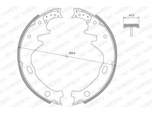 WEEN 152-2319 stabdžių trinkelių komplektas 
 Techninės priežiūros dalys -> Papildomas remontas
4406020W25, 44060T6025, D4060T6025