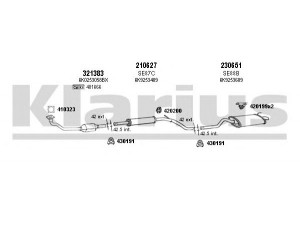 KLARIUS 790243E išmetimo sistema 
 Išmetimo sistema -> Išmetimo sistema, visa