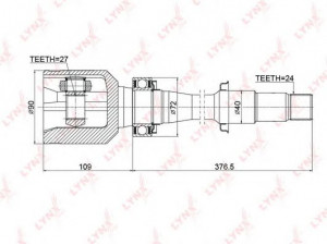 LYNXauto CI-3722 jungčių komplektas, kardaninis velenas
43030-33040, 43030-33041