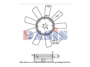AKS DASIS 138098N ventiliatoriaus ratas, variklio aušinimas
3522003423, A3522003423