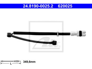 ATE 24.8190-0025.2 įspėjimo kontaktas, stabdžių trinkelių susidėvėjimas 
 Stabdžių sistema -> Susidėvėjimo indikatorius, stabdžių trinkelės
997 612 756 00