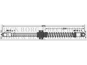 BORG & BECK BBH7853 stabdžių žarnelė 
 Stabdžių sistema -> Stabdžių žarnelės
82 00 552 980, 82 00 698 562