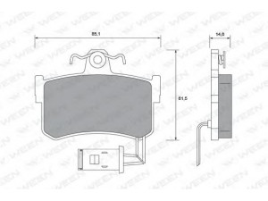 WEEN 151-1022 stabdžių trinkelių rinkinys, diskinis stabdys 
 Techninės priežiūros dalys -> Papildomas remontas
43022SG9V00, GBP90302