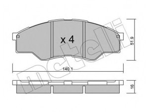 METELLI 22-0797-0 stabdžių trinkelių rinkinys, diskinis stabdys 
 Techninės priežiūros dalys -> Papildomas remontas
04465-0K160