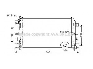 AVA QUALITY COOLING VW2271 radiatorius, variklio aušinimas 
 Aušinimo sistema -> Radiatorius/alyvos aušintuvas -> Radiatorius/dalys
2E0121253A