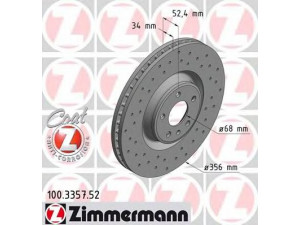 ZIMMERMANN 100.3357.52 stabdžių diskas 
 Dviratė transporto priemonės -> Stabdžių sistema -> Stabdžių diskai / priedai
4G0 615 301 A, 4G0 615 301 K