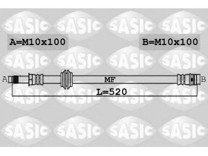 SASIC 6606222 stabdžių žarnelė 
 Stabdžių sistema -> Stabdžių žarnelės
8K0611707D, 8K0611707E