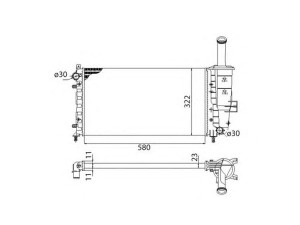 MAGNETI MARELLI 350213195003 radiatorius, variklio aušinimas 
 Aušinimo sistema -> Radiatorius/alyvos aušintuvas -> Radiatorius/dalys
46788046, 51714679