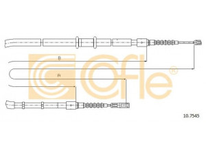 COFLE 10.7545 trosas, stovėjimo stabdys 
 Stabdžių sistema -> Valdymo svirtys/trosai
8A0609721AF, 8A0609721J, 8A0609721T