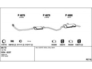 FENNO PE716 išmetimo sistema 
 Išmetimo sistema -> Išmetimo sistema, visa