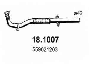ASSO 18.1007 išleidimo kolektorius 
 Išmetimo sistema -> Išmetimo vamzdžiai
559021203, 6559021203