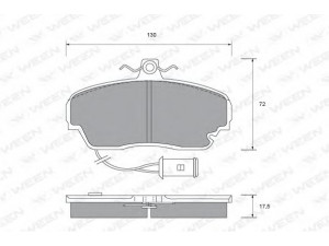 WEEN 151-1466 stabdžių trinkelių rinkinys, diskinis stabdys 
 Techninės priežiūros dalys -> Papildomas remontas
45022SG9V00, GBP20299, GBP90299