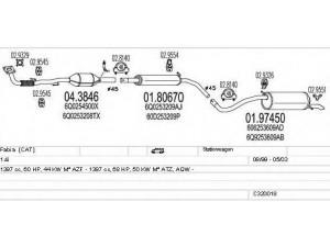 MTS C320018004784 išmetimo sistema 
 Išmetimo sistema -> Išmetimo sistema, visa