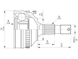 OPEN PARTS CVJ5635.10 jungčių komplektas, kardaninis velenas 
 Ratų pavara -> Sujungimai/komplektas
32725P, 32736Y