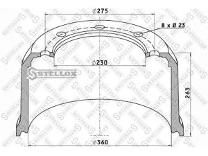 STELLOX 85-00008-SX stabdžių būgnas
0310590020, 0310990220