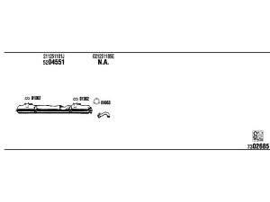 WALKER VW72230B išmetimo sistema 
 Išmetimo sistema -> Išmetimo sistema, visa